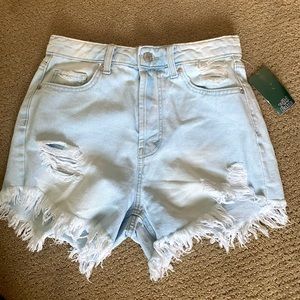 Wild Fable Highest Rise Lt. Blue Frayed Cutoff Shorts          Size 4/27